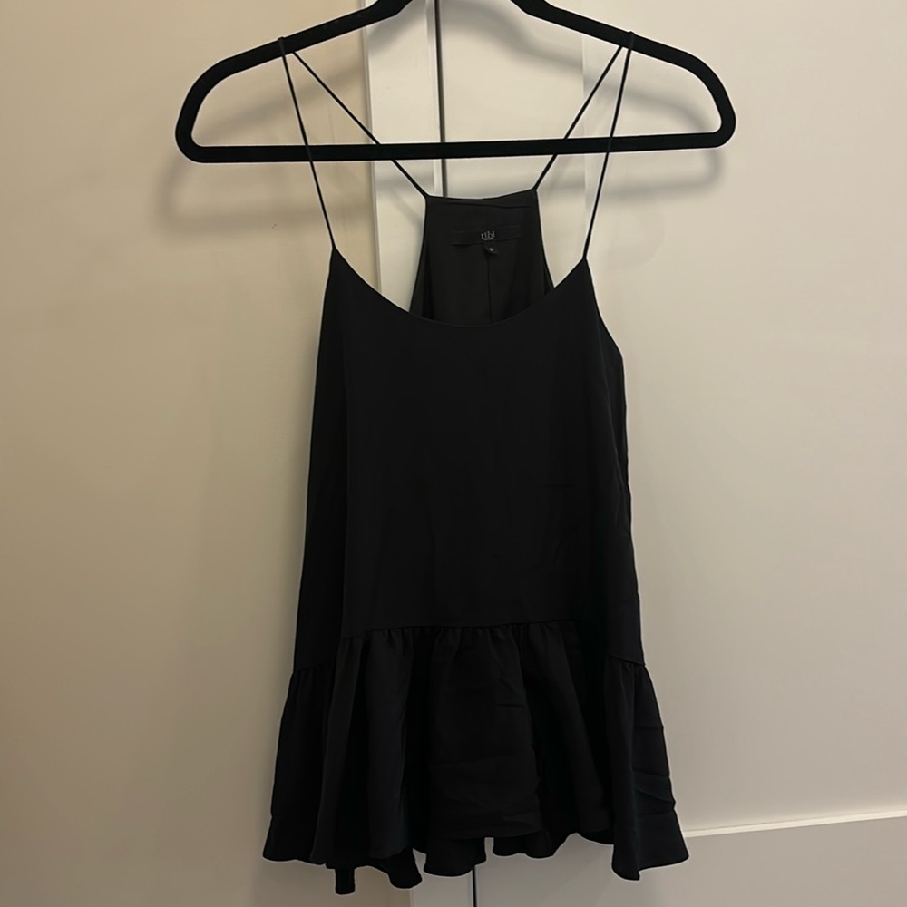 Tibi Silk Tank Blouse, Size 4, Black